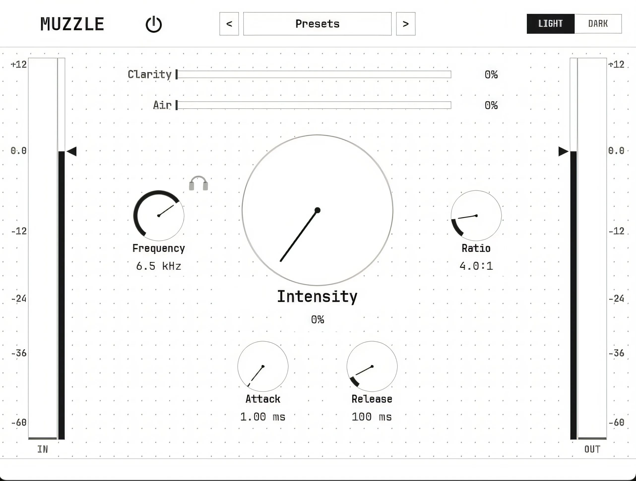 Muzzle de-esser interface